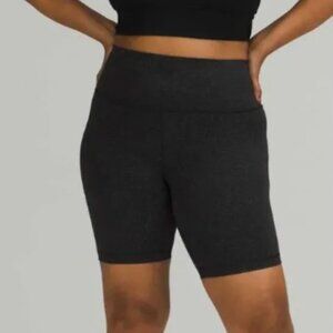 Women Lululemon Wunder Train High Rise Running Short 8" in Crunch Black Size 0